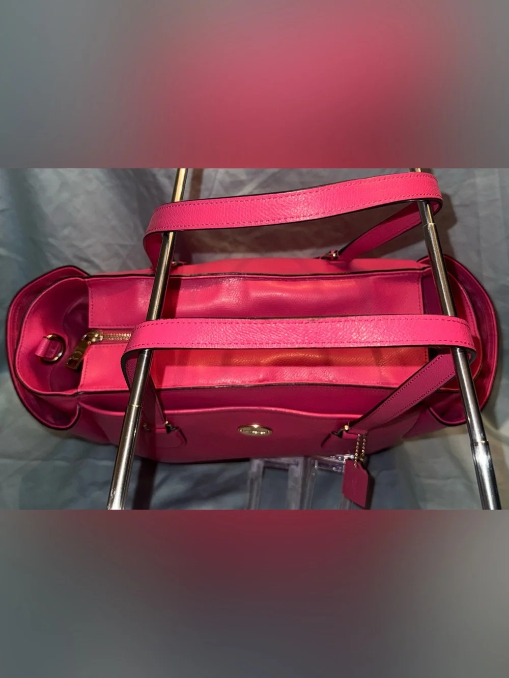 Coach crossgrain leather